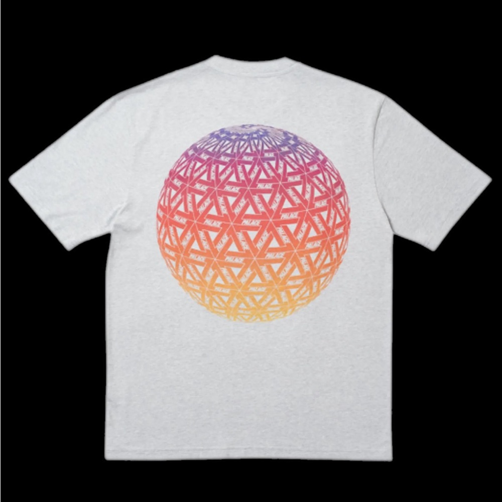 NWT 2019 PALACE GLOBULAR SHIRT GREY MARL MENS MEDIUM DEADSTOCK UNOPENED